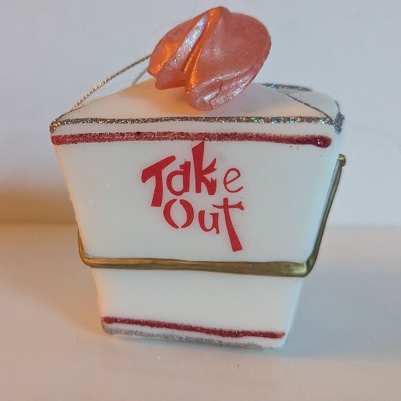 NWT Figural Chinese Take Out Ornament Christmas Tree Ashland Holiday Decoration - Picture 4 of 10